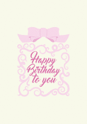 Anniversaire &eacute;l&eacute;gant avec un cadeau ros&eacute;